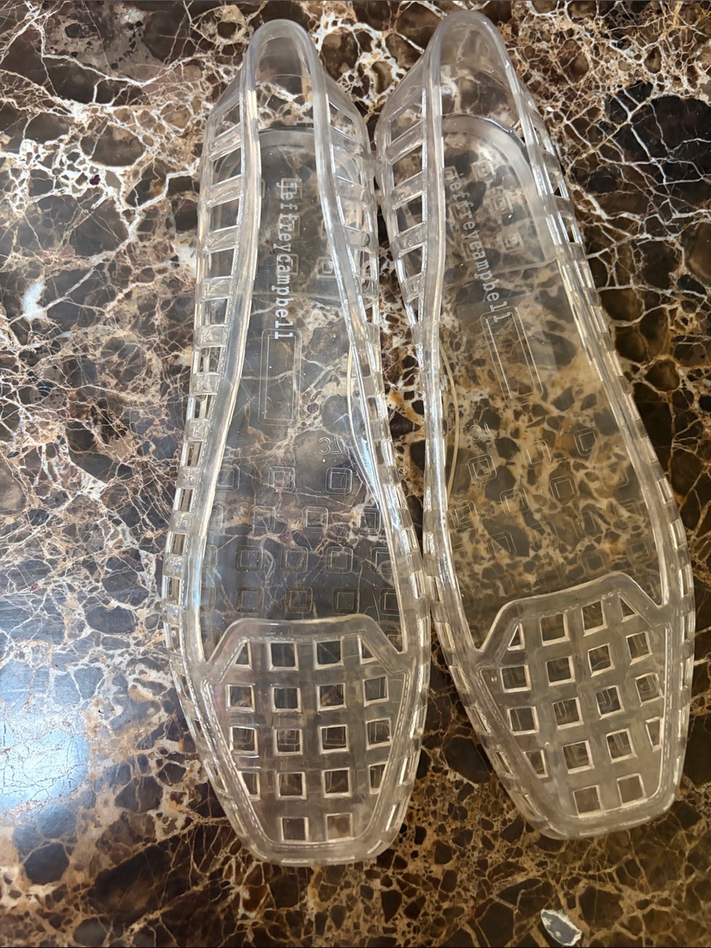 Jeffrey Campbell Clear Jelly Shoes Size 37